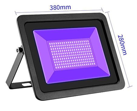 200W UV 365-370nm LED Projektör Kürleme Işık Parti Ambiyans IP66