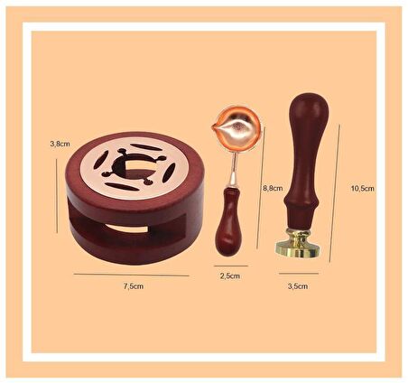 Davetiye Mum Mühürü Uygulama Seti Kahverengi 661 Yüzükler