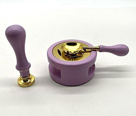 Davetiye Mum Mühürü Uygulama Seti Lavanta Renk 310 Botanik Desen