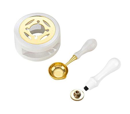 Davetiye Mum Mühürü Uygulama Seti Beyaz Renk 917 Kelebek