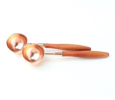 Armut Ağacı Ahşap Saplı Mum Mühürü Eritme Kaşığı Rose Gold