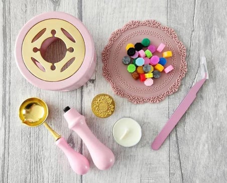 İkili Cımbız Seti Paslanmaz Çelik Pembe Renk Düz ve Kavisli Model