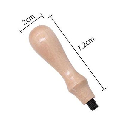 Ahşap Mum Mühürü Sapı Lotus Ağacı M8 Metal Dişli 