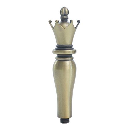 Mum Mühür Damga Kolu Premium Metal Kraliyet Tacı Bronz 