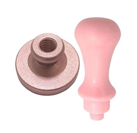 Mührü Mumu Damga 30mm Yuvarlak Boş Alüminyum Rose Gold Eloksal Kafa