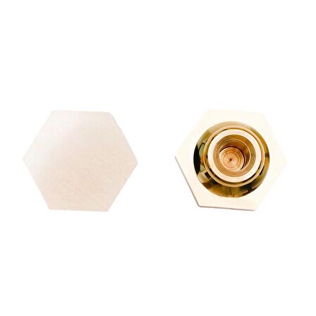 Boş Mum Mühür Pirinç Damga Kafası Petek Şekil 25x28.8mm Gold