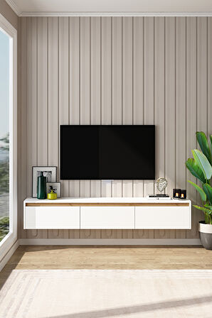 Laris Tv Ünitesi 150 cm Televizyon Sehpası SepetBeyaz