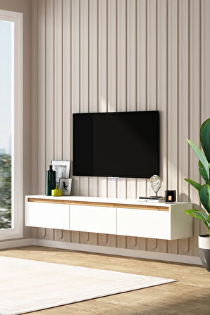 Laris Tv Ünitesi 150 cm Televizyon Sehpası SepetBeyaz