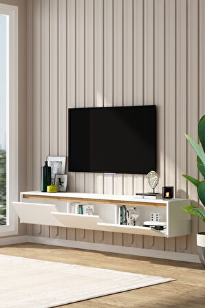 Laris Tv Ünitesi 150 cm Televizyon Sehpası SepetBeyaz