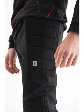 Siyah Profesyonel Süngerli Kaleci Pantolonu