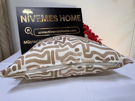 NİVEMESHOME LUCCA PL02 YENİ SEZON KIRLENT KILIFI KAHVE 45 X 45