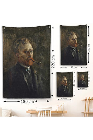 Vincent van Gogh - Otoportre Duvar Örtüsü-7444