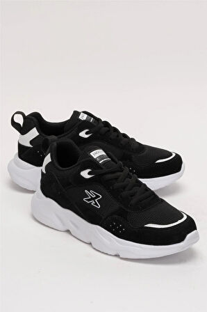 Kadın Günlük Koşu Yürüyüş Rahat Spor Ayakkabı  SİYAH - BEYAZ