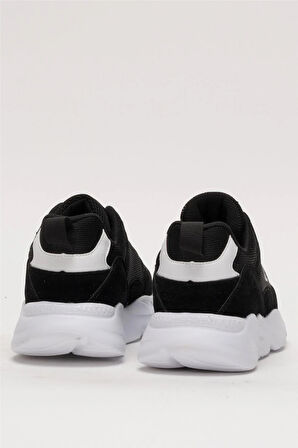 Kadın Günlük Koşu Yürüyüş Rahat Spor Ayakkabı  SİYAH - BEYAZ