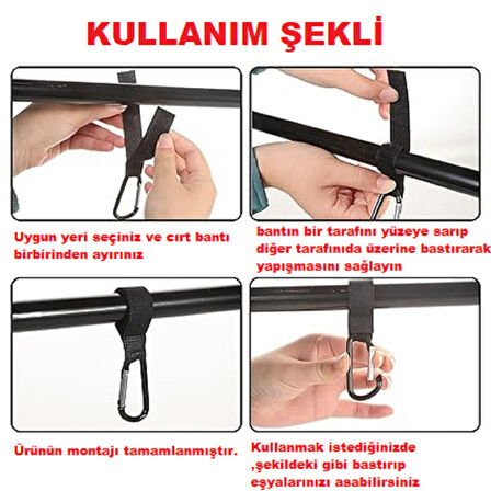 tarix Puset Kancası Bebek Arabası Askı Aparatı 2'li