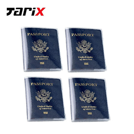 Tarix Şeffaf Pvc Pasaport Kılıfı,pasaport koruyucu,pasaport kabı 4 ADET