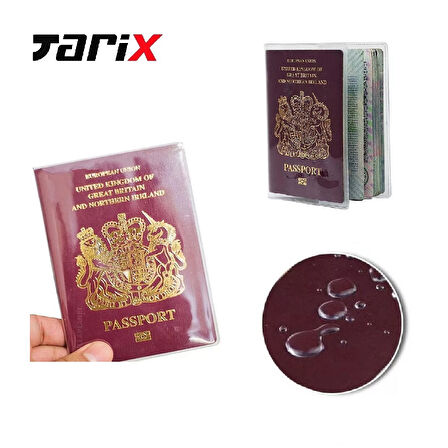 Tarix Şeffaf Pvc Pasaport Kılıfı,pasaport koruyucu,pasaport kabı 4 ADET