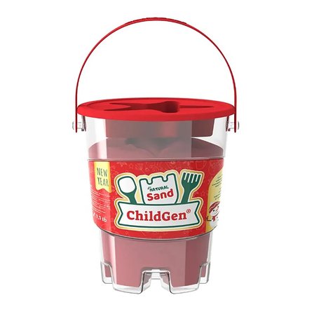 childgen kinetik kum 500 gr - kırmızı