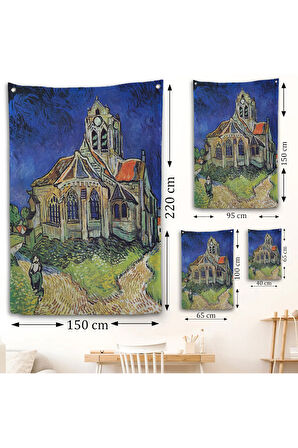 Vincent van Gogh Auvers'deki Kilise Duvar Örtüsü-7445