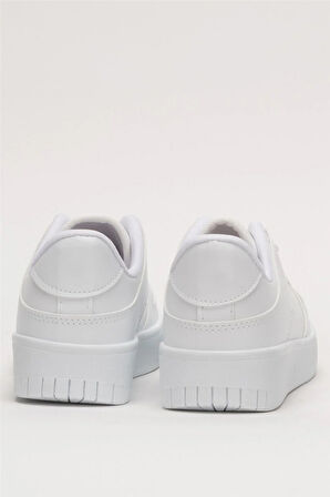 Unisex Bağcıklı Spor Sneaker Ayakkabı BEYAZ - BEYAZ