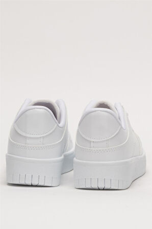 Unisex Bağcıklı Spor Sneaker Ayakkabı BEYAZ - BEYAZ
