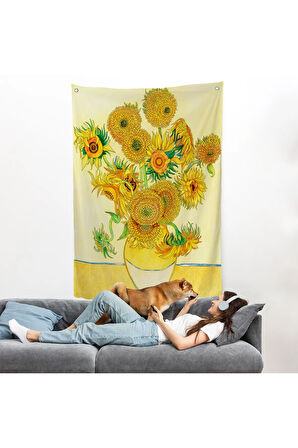 Vincent Van Gogh - Ayçiçekleri Duvar Örtüsü-7447
