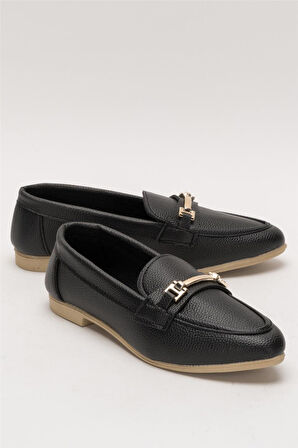 Kadın Babet Toka Detaylı Şık Rahat Günlük Ayakkabı SİYAH