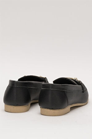 Kadın Babet Toka Detaylı Şık Rahat Günlük Ayakkabı SİYAH