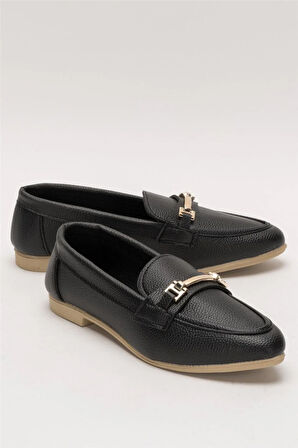 Kadın Babet Toka Detaylı Şık Rahat Günlük Ayakkabı SİYAH