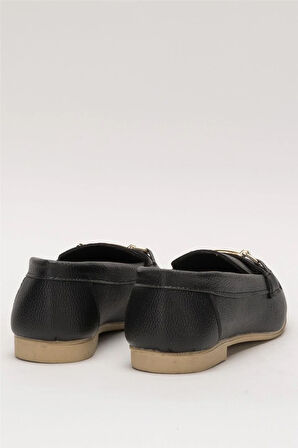 Kadın Babet Toka Detaylı Şık Rahat Günlük Ayakkabı SİYAH