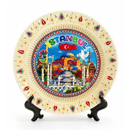 İstanbul Temalı Porselen Dekoratif Tabak 20 Cm Alk5846
