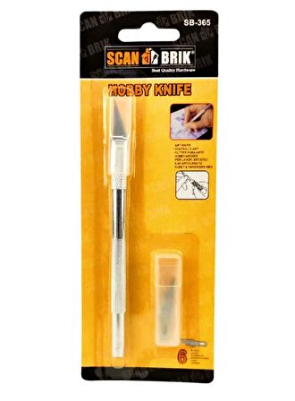 (SB-365)Scan Brik Hobby Knife 6 Yedekli Kretuar