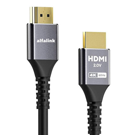 Alfalink AK-HD4K15 19+1 HDMI to HDMI 15m Metal v2.0 4K (4096*2160)  Kablo