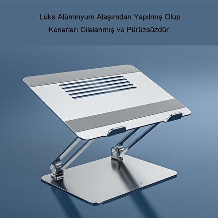 TriLine Full Alüminyum Ayarlanabilir MacBook Laptop Standı 10-17 inç