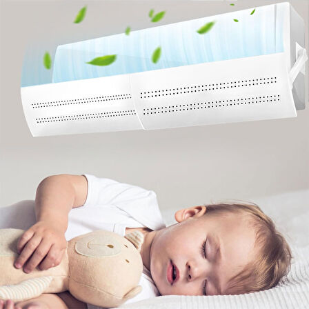 HyMark Ayarlanabilir Delikli Klima Hava Yönlendirici 58-105 CM Klima Çarpması Siperliği Aparatı