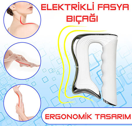 HyMark Elektrikli Fasya Bıçağı Boyun ve Omuz Kas Rahatlatıcı 3 Kademeli Titreşimli Masaj Aleti