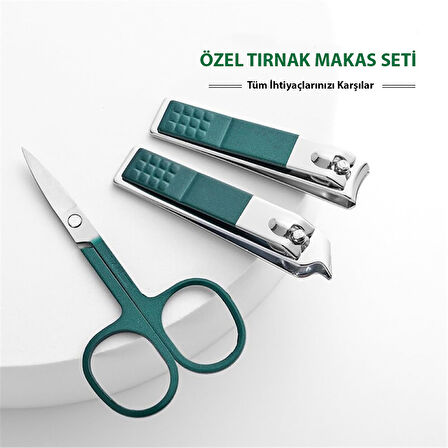 HyMark 6 Parça Deri Çantalı Manikür Pedikür Özel Tırnak Makası Seti