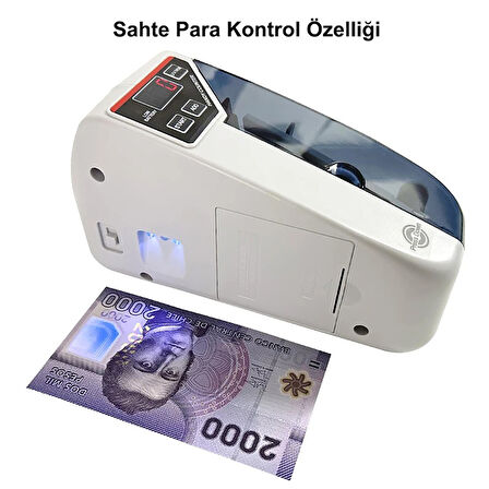 HyMark Kağıt Para Sayma Makinesi Mini Taşınabilir UV Lamba Sahte Para Kontrol