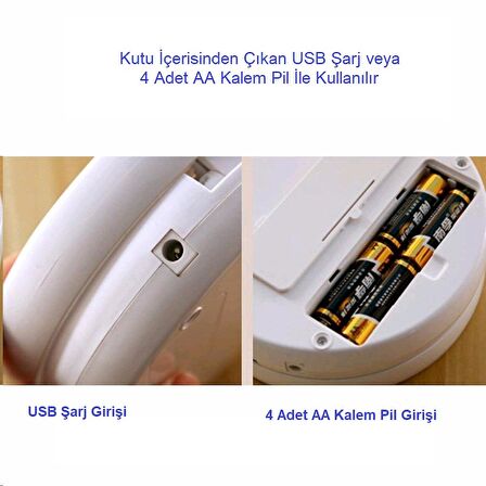 TriLine LED Işıklı Katlanabilir Çift Taraflı USB Makyaj Aynası