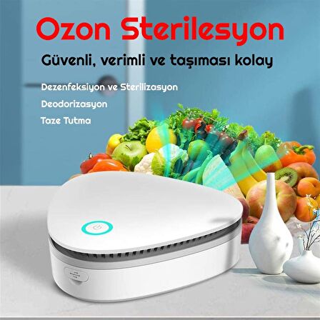 UpWay Ozon Sterilizatör Araç Buzdolabı Hava Temizleme Koku Giderici Dezenfeksiyon Cihazı