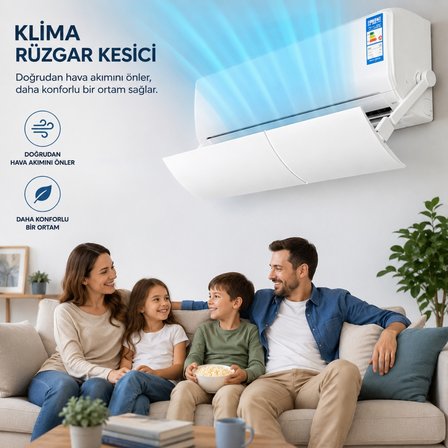TriLine Klima Rüzgar Yönlendirme Aparatı Deliksiz Ön Panel 56-100 cm Genişleyebilir
