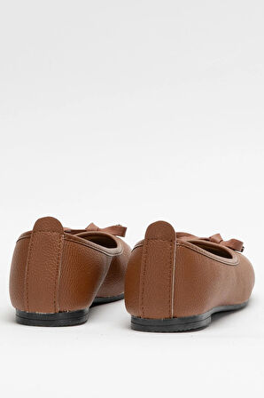 Fiyonklu Günlük Kadın Babet Ayakkabı TABA