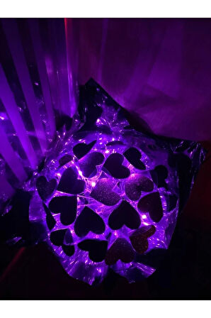 Ledli Simli Kalpli Buket (MOR)