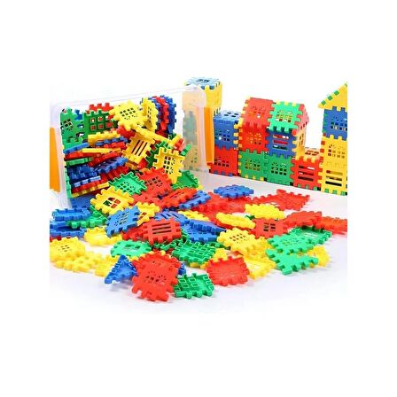 Eğitici ve Eğlenceli Oyuncak Puzzle City 64 Parça - 3D Yapı ve Tasarım Blok Yapboz