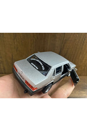 Gri Doğan Şahin Metal Çek Bırak Oyuncak Araba Tofaş Şahin Model Araç Kapıları Açılır Metal Tofaş