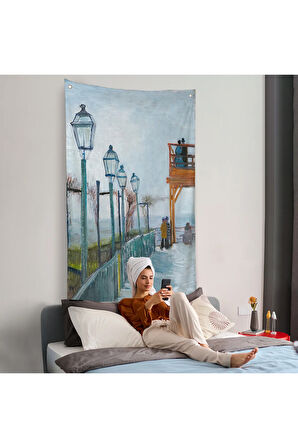 Vincent van Gogh -Moulin de Blute-Fin Montmartre'deki TerasDuvar Örtüsü-7454