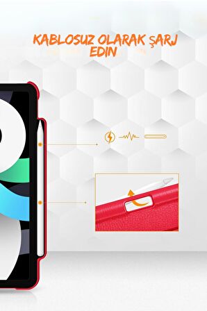 Qpen iPad 3 9.7 inç Uyumlu 360° Tablet Deri Kılıf