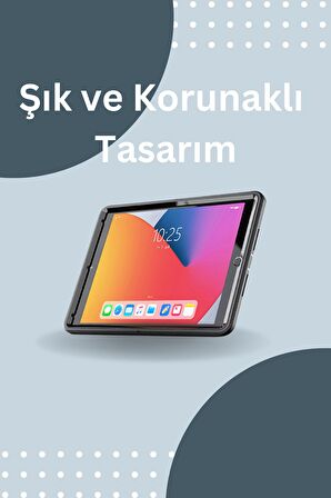 Qpen iPad 2022 10.9 (10.nesil)  Uyumlu Hand Strap Tablet Kılıfı 