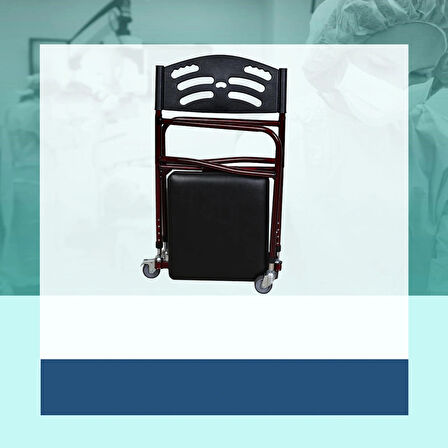 RKL3230 KATLANIR KLOZETLİ SANDALYE DERİ DÖŞEMELİ TEKERLEKLİ