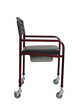 RKL3230 KATLANIR KLOZETLİ SANDALYE DERİ DÖŞEMELİ TEKERLEKLİ